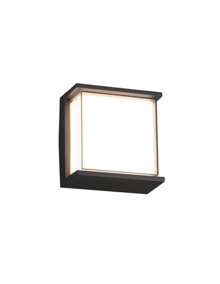 Aplique de pared de exterior Hikari – Faro – Aluminio gris oscuro, LED 3000K, 17 cm