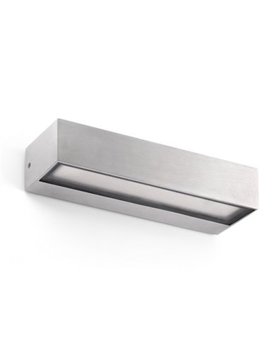 Lámpara de pared de exterior Toluca – Faro – Aplique LED 3000K, Aluminio satinado, 22 cm