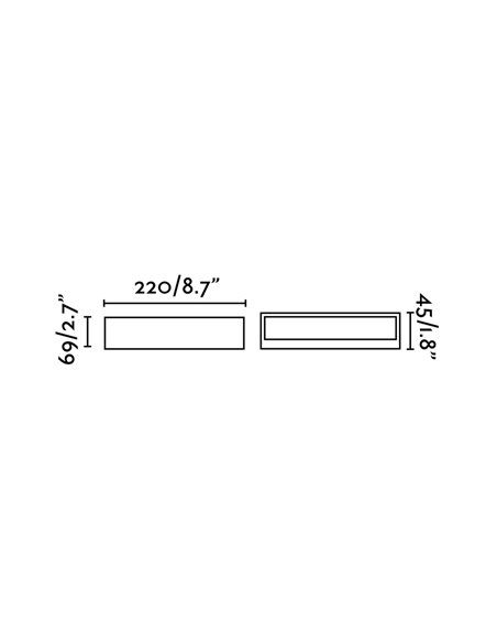 Lámpara de pared de exterior Toluca – Faro – Aplique LED 3000K, Aluminio satinado, 22 cm
