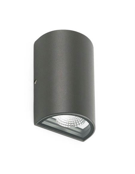 Aplique de pared de exterior Lace – Faro – Gris oscuro, IP54, LED 4000K
