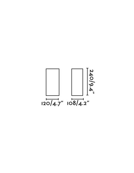 Aplique de pared de exterior Bruc – Faro – Gris oscuro, Doble luz, LED 3000K