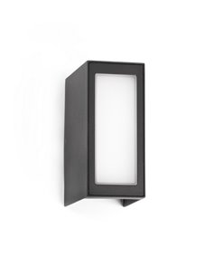 Aplique de pared de exterior Log – Faro – Aluminio gris, IP54, LED 3000K 2