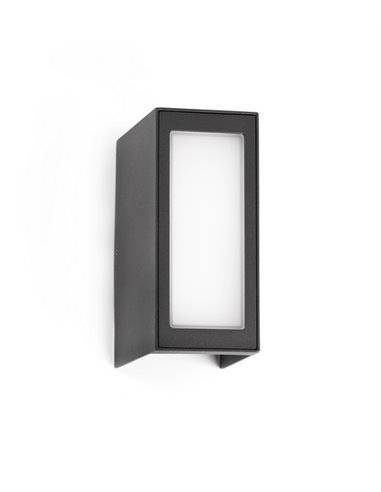 Aplique de pared de exterior Log – Faro – Aluminio gris, IP54, LED 3000K