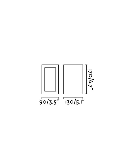 Aplique de pared de exterior Log – Faro – Aluminio gris, IP54, LED 3000K