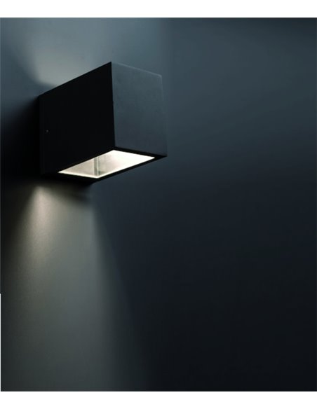 Aplique de pared de exterior Lacre – Faro – Aluminio gris, IP54