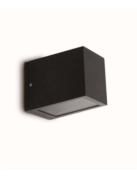 Aplique de pared de exterior Lacre – Faro – Aluminio gris, IP54