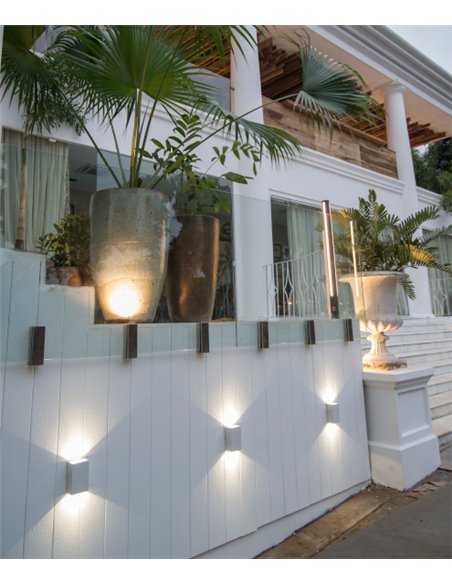 Aplique de pared de exterior Ling – Faro – Lámpara LED 4000K, 15.7 cm