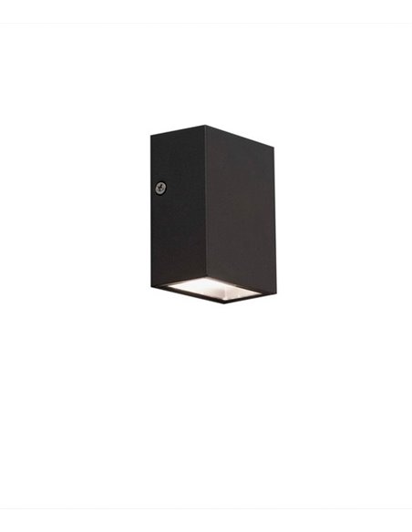 Aplique de pared de exterior Canon – Faro – Aluminio, LED 3000K, 8.5 cm