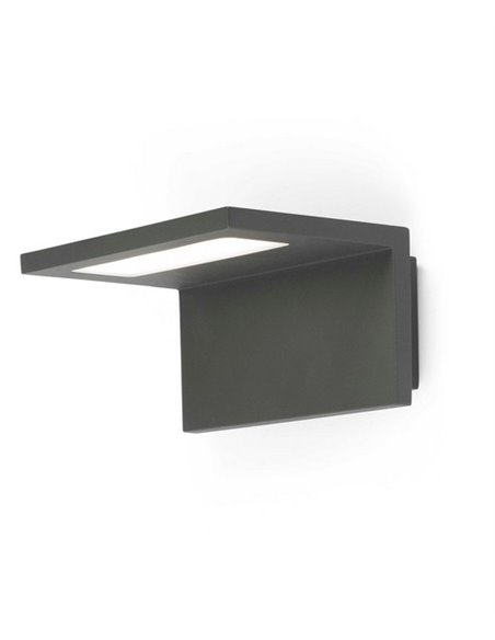 Lámpara de pared de exterior Ele – Faro – Aluminio gris oscuro, IP54, LED 3000K