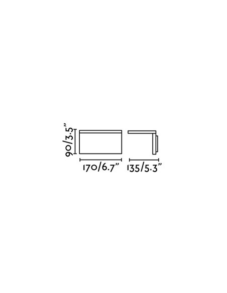 Lámpara de pared de exterior Ele – Faro – Aluminio gris oscuro, IP54, LED 3000K