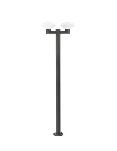 Aplique de pared de exterior Blubs – Faro – Aluminio Gris oscuro, IP44
