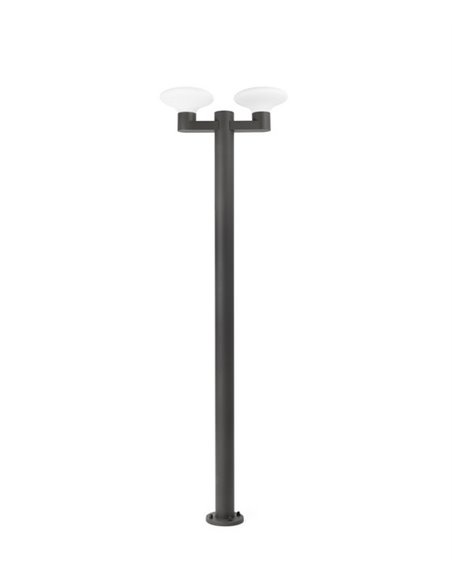 Aplique de pared de exterior Blubs – Faro – Aluminio Gris oscuro, IP44