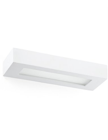 Aplique de pared Olaf – Faro – Lámpara de yeso blanco, 36 cm