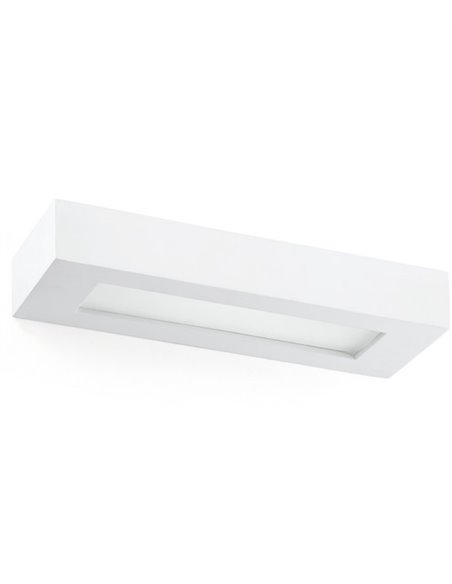 Aplique de pared Olaf – Faro – Lámpara de yeso blanco, 36 cm