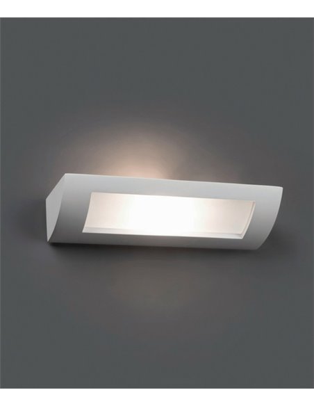 Aplique de pared Chera – Faro – Lámpara de yeso blanco, G9, 40 cm