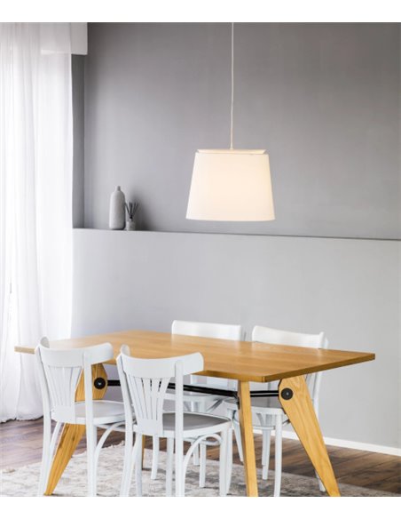 Lámpara colgante de tela Savoy – Faro – Pantalla textil