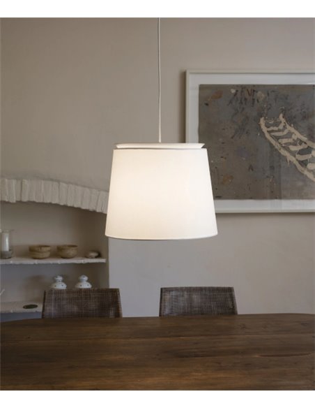 Lámpara colgante de tela Savoy – Faro – Pantalla textil
