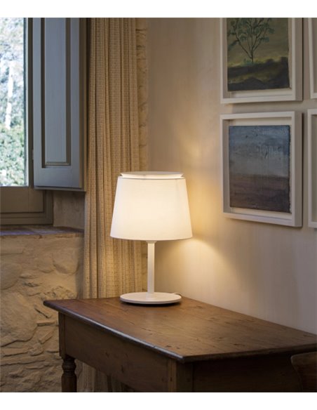 Lámpara de mesa Savoy – Faro – Pantalla textil 