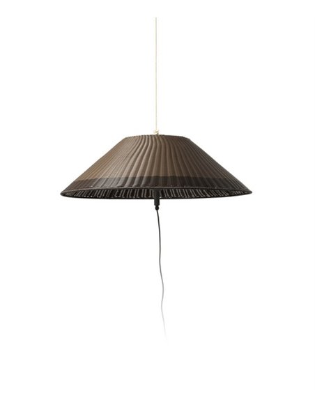 Lámpara portátil y colgante de exterior Saigon – Faro – Mimbre marrón, 103 cm
