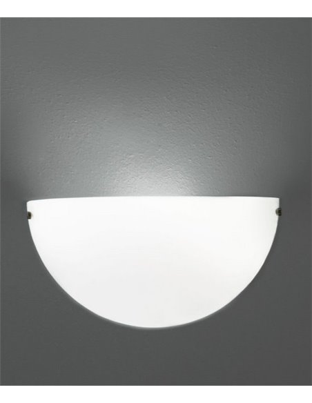 Aplique de pared opal/cromo Dina – ACB – Cristal doble capa, 25 cm