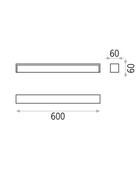 Aplique de pared Tavi – ACB – Lámpara para espejo baño, LED 3000K, 60 cm