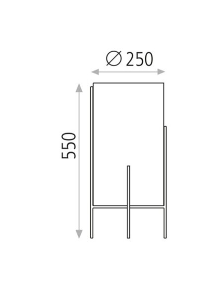 Lámpara de mesa Naos – ACB – Lámpara textil, 40-55 cm