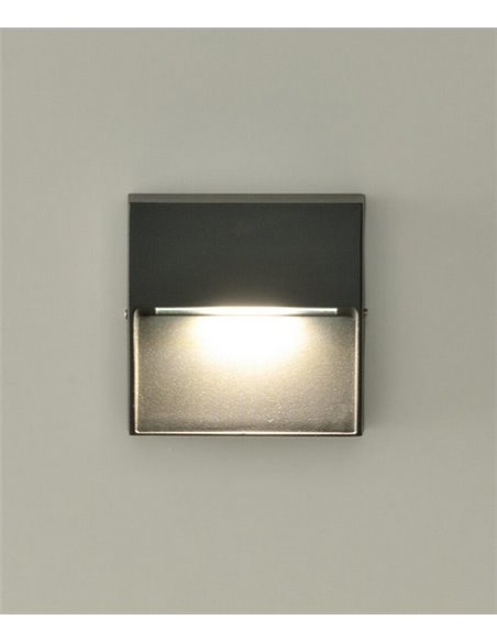 Lámpara de pared de exterior Nashira – ACB – Lámpara antracita, IP65, LED 3000K