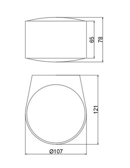 Aplique de pared de exterior Ania – ACB – Lámpara de pared antracita, 2 luces, LED 3000K
