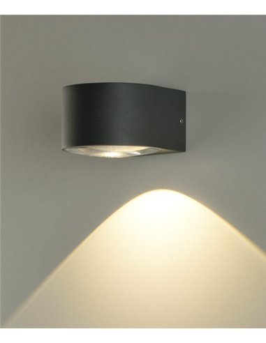 Aplique de pared de exterior Ania – ACB – Lámpara de pared antracita, LED 3000K