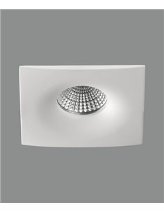Foco de techo empotrable Doro – ACB – Downlight cuadrado, Aluminio blanco/negro, 1xGU10