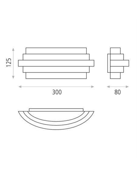 Aplique de pared moderno Luxur – ACB – Lámpara de pared decorativa, 30 cm
