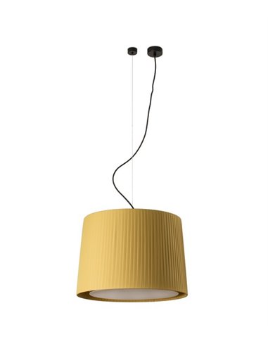 Lámpara colgante con tensor Samba – Faro – Pantalla textil, Ø 36 cm