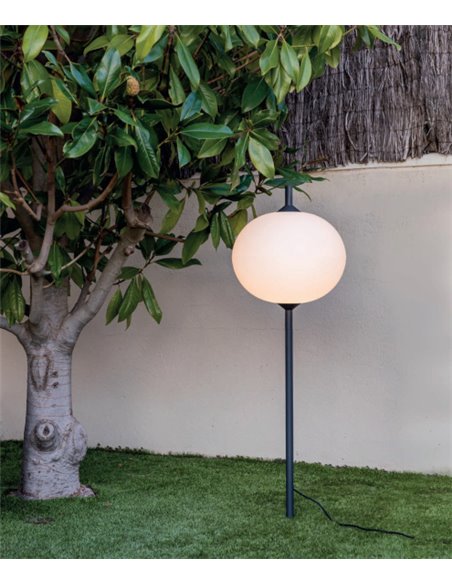 Lámpara estaca de exterior Saigon – Faro – Pantalla R45 blanco