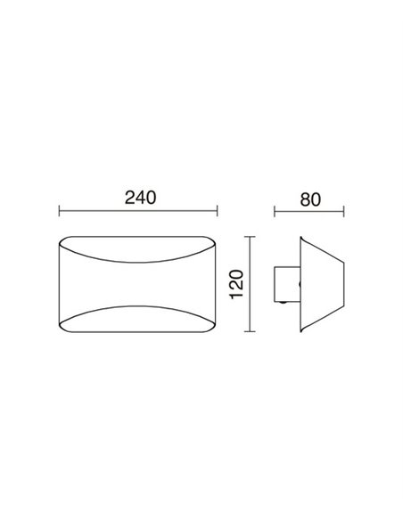 Aplique de pared Cooper – Novolux Exo – Aplique decorativo blanco y negro, LED 3000K, 24 cm