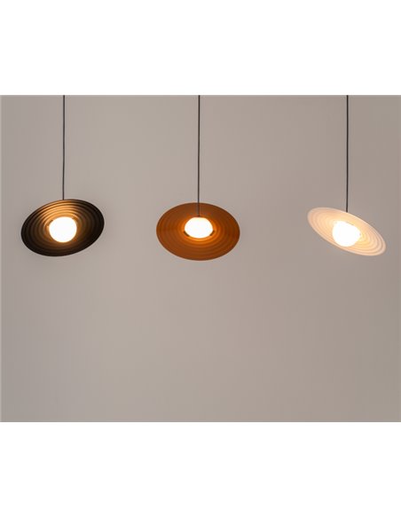 Lámpara colgante Symphony - Milan - Lámpara de techo moderna, Gris-Cobre-Visón