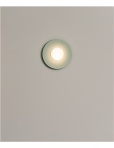 Aplique de pared Artic Circle - Milán - Pantalla cinta verde turquesa y crema, Ø 35/45/55 cm 2