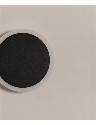 Aplique de pared Horizon W15 - Milán - Lámpara de pared cortada a laser, Acero negro, LED 2700K, 15 cm