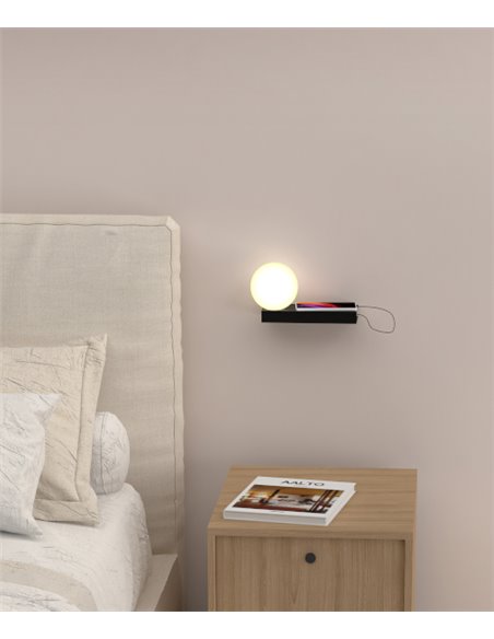 Aplique de pared Balance – Pujol – Lámpara minimalista tipo bola