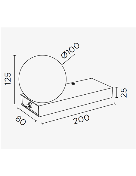 Aplique de pared Balance – Pujol – Lámpara minimalista tipo bola