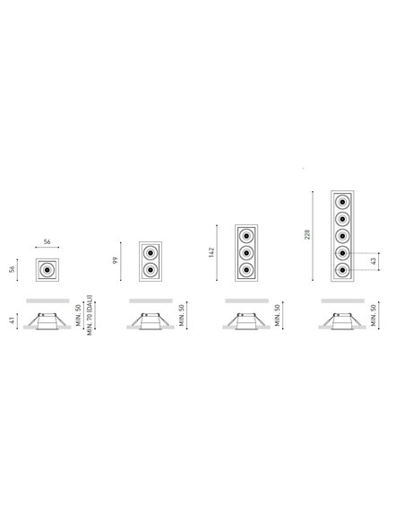 Black Foster Recessed - Arkoslight