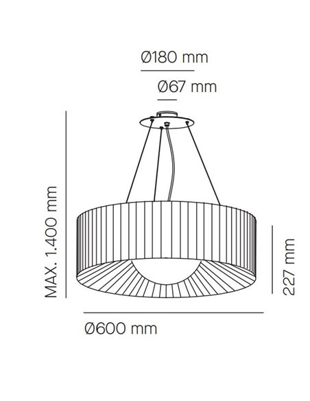 Colgante de techo Lap - Milán