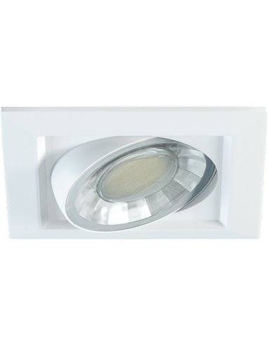 Empotrable de techo Compac C – Beneito & Faure – Downlight cuadrado blanco, LED 8W 2700K/3000K