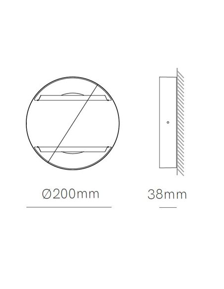 Lámpara de pared o suelo Clos 16W – Beneito & Faure – Lámpara de exterior LED, Temperatura de color regulable: 3.000K / 4.000K /
