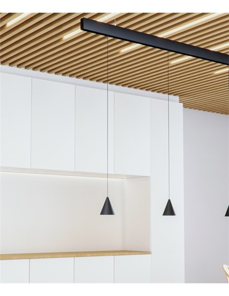 Lámpara colgante de carril magnético 48V Zoe – Beneito & Faure – Lámpara decorativa LED 2700K/3000K, Ø 7,2 cm
