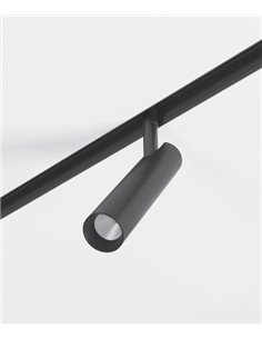 Lámpara para carril magnético 48V Alp – Beneito & Faure – Proyector orientable LED 2700K / 3000K, Aluminio blanco o negro
