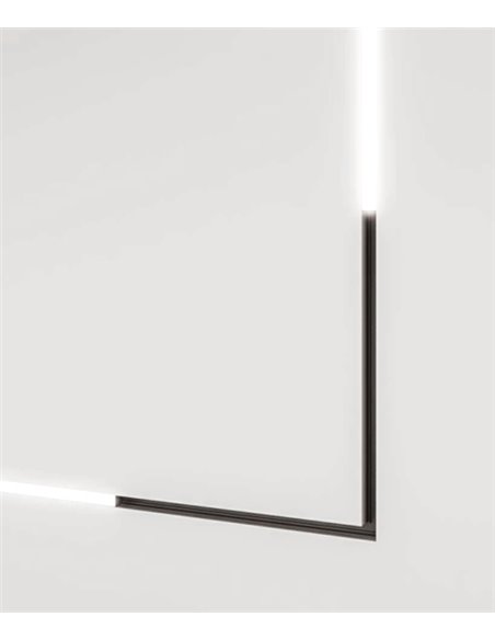 Lámpara para carril 48V Line – Beneito & Faure – Lámpara LED 3000K, Aluminio negro mate, Disponible 3 tamaños