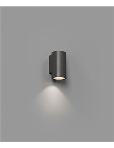 Aplique de exterior Thon 1L - Faro - Lámpara de pared gris, IP 55, LED 3000K