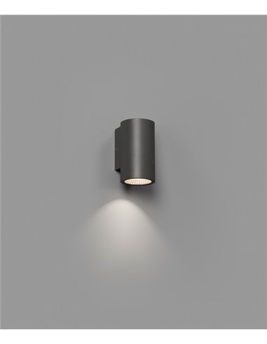 Aplique de exterior Thon 1L - Faro - Lámpara de pared gris, IP 55, LED 3000K