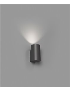 Aplique de exterior Thon 1L - Faro - Lámpara de pared gris, IP 55, LED 3000K 2