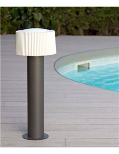 Lámpara baliza de exterior Muffin – Faro – Sobremuro aluminio gris oscuro, 55.9 cm